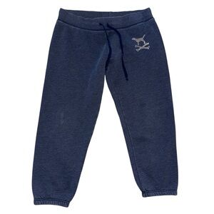 Victoria’s Secret PINK Bling Rock Royalty Sweatpants Blue Sz L